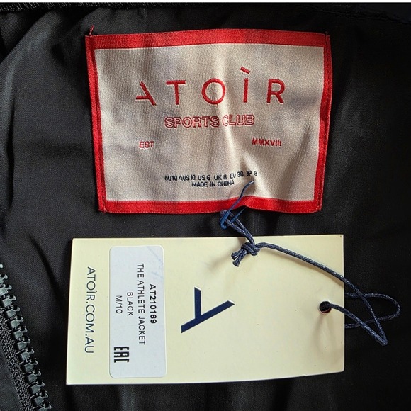 ATOIR Small Size 6 The Athlete Jacket Black Nylon Hooded Utility Style - Picture 3 of 12